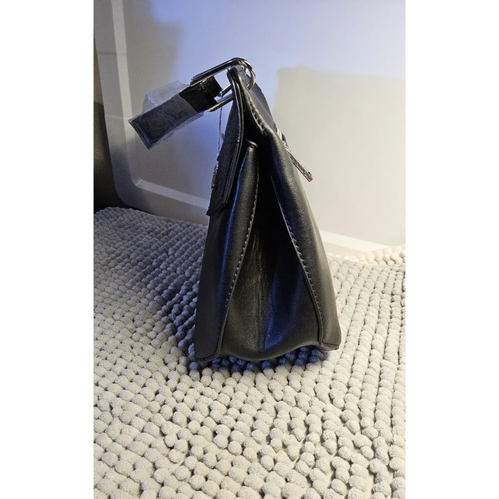 New Christian Lacroix Black Crossbody Sable Prism Python Satchel MSRP $98